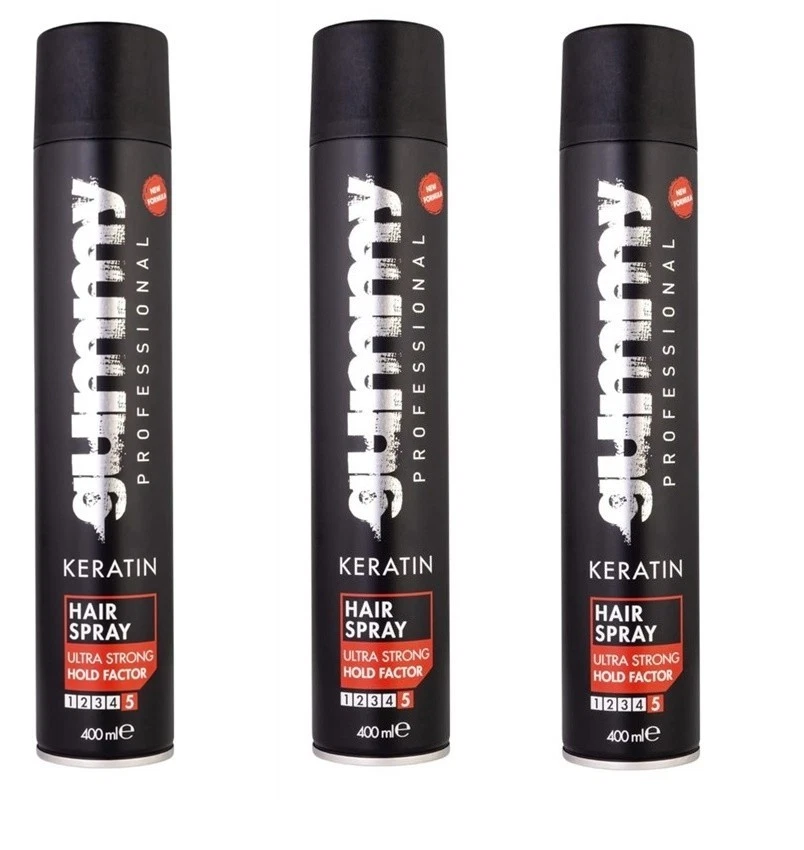 BL Gummy Hair Spray Queratina Ultra Forte Fator de Hold 13,53 oz X 3 Pacotes - Imagem 1 de 1