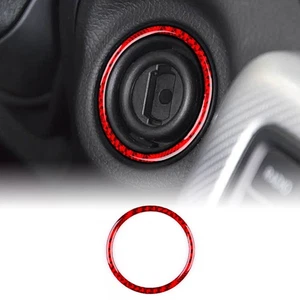 Automotive Key Startup Coil Sticker Red Carbon Fiber Fit Mercedes Benz SLK 11-16 - Bild 1 von 7