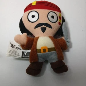 Disney Pirates of the Caribbean Johnny Depp JACK SPARROW 5" Plush McDonald's - Picture 1 of 3