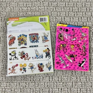 90s Rugrats Nickelodeon Tattoos Looney Tunes Post-it Stickers Ren & Stimpy Taz - Picture 1 of 5