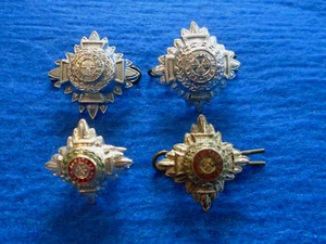 JOB LOT OF BRITISH MILITARY OFFICERS SILVER PLATED & ENAMEL RANK PIPS + PINS - Picture 1 of 5