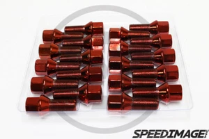 Z RACING 28mm Red 14X1.25MM Lug Bolts FOR MINI COOPER CONE SEAT R55 56 57 Bolt - Picture 1 of 3