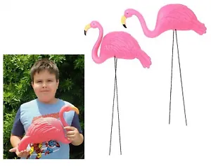 Large Pink Flamingo Yard Ornaments (Pack of 2 Different Designs)  Tall. Great - Picture 1 of 7