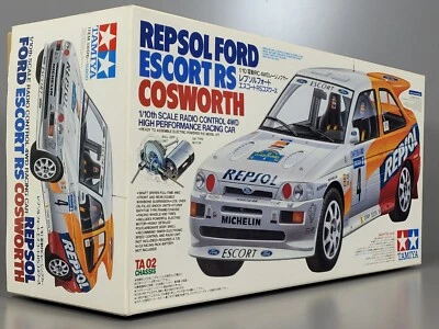 New Open Box TAMIYA 1/10 R/C Repsol Ford Escort RS Cosworth TA-02 Chassis 58176 - Image 1 of 4