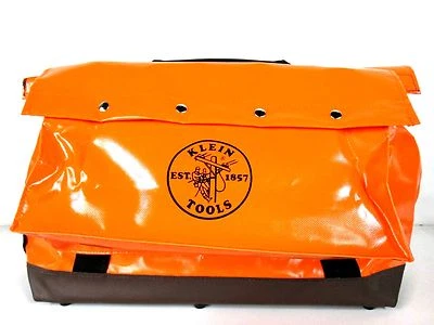Klein Tools,     Large Vinyl Equipment Bag, Wide Opening 5181ORA *NEW* - Image 1 of 3
