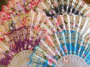 Joblot of 36 pcs Flower Design Spanish Folding Hand Fan NEW Wholesale Lot F - Picture 1 of 9