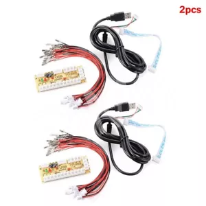 2pcs Zero Delay USB Encoder For PC Arcade Joystick Buttons 5Pin Cables US Stock - Picture 1 of 5