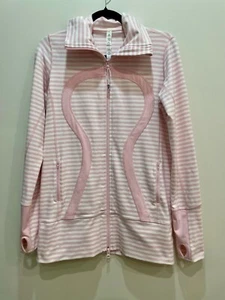 Chaqueta Lululemon In Stride Rosa Cerdo 8 Cremallera Largo Agujeros para Pulgar Y2K - Imagen 1 de 8