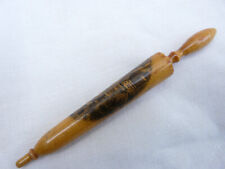 ANTIQUE FRENCH MAUCHLINE WARE SEWING CASE PARASOL NEEDLE CASE