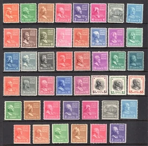 U.S. SC.#803/851  1/2c TO $5  1939 PRESIDENTIAL SET WITH COILS--MINT NH - Picture 1 of 1