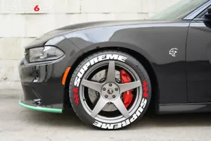 Tire Lettering 1" SUPREME permanent 8x Stickers 14"-24" Tyre Decal 4 TIRES Kit - Picture 1 of 2