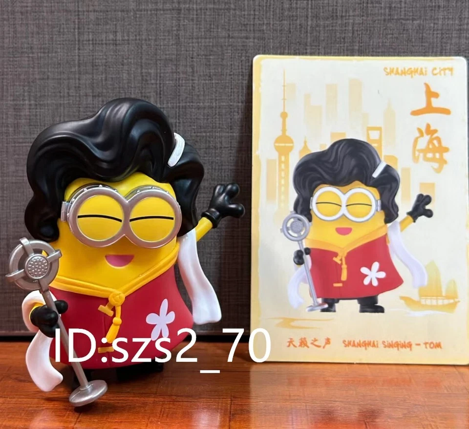 上海唱歌汤姆·流行马丁小黄人吉纳旅行迷你人偶玩具礼物 — 第 1/1 张图片