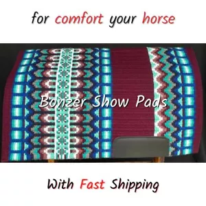 Western Saddle Pad Sella Coperta Ranch Pad Yucca Pad Show Pad Lana Fatto a Mano - Foto 1 di 5