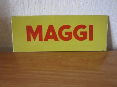 MAGGI - PLAQUE TOLE ANCIENNE POUR PRÉSENTOIR - BOUILLON POTAGE NO KUB - Photo 1/4