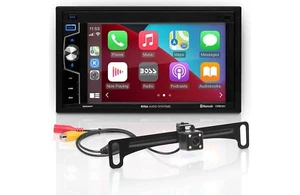 Boss Double DIN Apple CarPlay 6.2" Multimedia Car Stereo Player Camera BE62CP-C - Picture 1 of 19