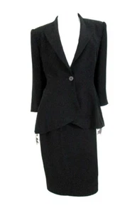 ARMANI COLLEZIONI 2-TEILIGES SCHWARZES KREPPROCK-SET GRÖSSE 10 - Bild 1 von 6