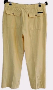 Yves Saint Laurent YSL Men's Yellow Chino Trouser Pants Size 36 VINTAGE - Picture 1 of 14