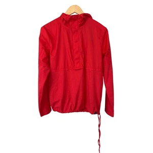 Chaqueta pulóver roja Under Armour para mujer Anorak con capucha cordón pequeña - Imagen 1 de 7