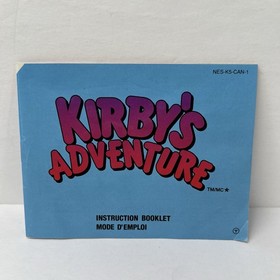 Kirby&rsquo;s Adventure (Nintendo NES) FRENCH Manual ONLY - Authentic !