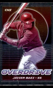 Panini Chronicles 2021 Javier Baez 1 Overdrive como nuevo béisbol Chicago Cubs - Imagen 1 de 2