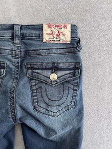 Jeans donna super skinny True Religion World Tour taglia 26 denim tasca con patta - Foto 1 di 12