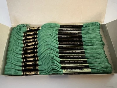 DMC Embroidery Floss Color # 912 Light Emerald Green Box Of 12 New - Image 1 of 4