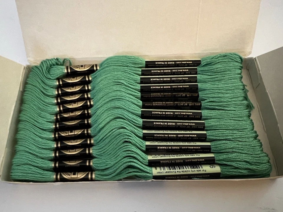 DMC Embroidery Floss Color # 912 Light Emerald Green Box Of 12 New - Image 1 of 4