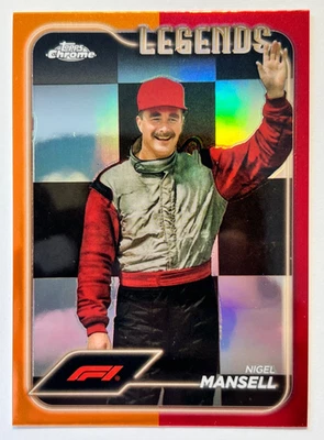 2024 Topps Chrome Formula 1 F1 #194 Nigel Mansell Red Orange Refractor Max Lewis - Image 1 of 2