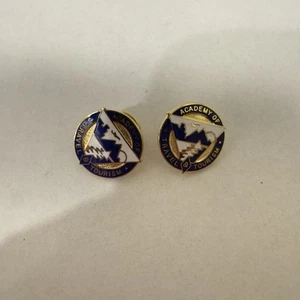 Lot of 2 Academy of Travel & Tourism Pins - VGC - Picture 1 of 2