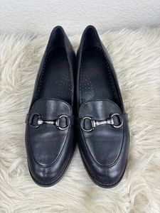 Vaneli Adora Black Leather Penny Loafer Women’s 10 S Narrow Classic - Picture 1 of 7