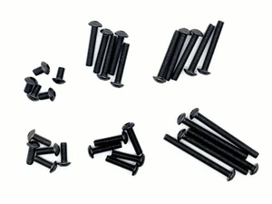 Vite a testa cilindrica M3x25 ISO7380 acciaio 10,9 nero brunito viti filettate - Foto 1 di 15