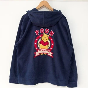 Winnie the Pooh Fleece 00s Zip Up Hoodie Size L/XL - Picture 1 of 5