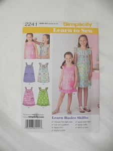 Simplicity 2241 Sewing Pattern Sundresses w Ruffle Hem, Pocket Sz 7-14 UC/FF - Picture 1 of 4
