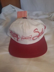 Vintage 1995 Kenny Schrader Budweiser Nascar Druckknopflasche Mütze Kappe Winston Made in US - Bild 1 von 7