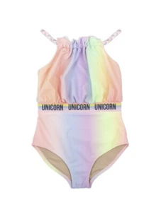 Shade Critters Unicorn Rainbow Swimsuit 4T Excellent Condition - Picture 1 of 2