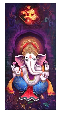 Shree Ganesha Painting Wall Sticker Poster Without Frame (24 X 48 Inch) - Image 1 of 2