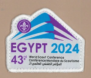 43RD WORLD SCOUTS CONFERENCE (EGYPT) 2024 OFFICIAL SCOUT PARTICIPANTS PATCH - Picture 1 of 2