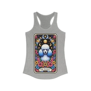 Skurriles Pudel Blumen Tank Top, süßes Hundeliebhaber Geschenk, Sommerkleidung, Tierbesitzer - Bild 1 von 5