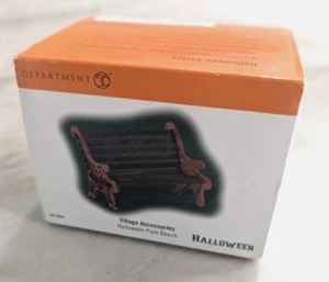 Dept 56 Halloween 2006 Village Accessory Park Bench #810641 NIB FREE Shipping! - Picture 1 of 1