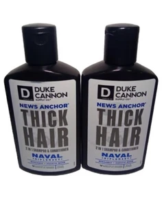 Duke Cannon News Anchor THICK HAIR 2 in 1 Shampoo & Conditioner Naval 2PK x 10oz - Picture 1 of 2