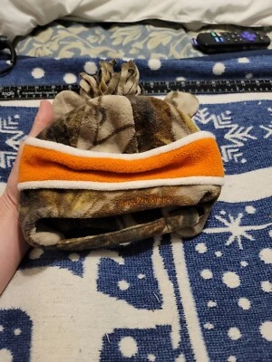 Bass Pro Shops Camo Fleece Toddler Beanie With Ears Chin Strap Size 2-4 - Image 1 of 4