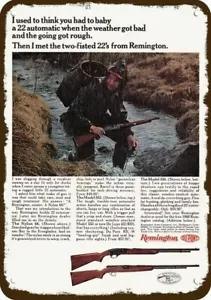 1966 REMINGTON MODEL 552 & 550 .22 CALIBER RIFLE GUN Vintage REPLICA METAL SIGN - Picture 1 of 1