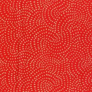 Twist - Dorado Metálico sobre Rojo por Dashwood Studio 100% Tela Algodón Cuarto Graso - Imagen 1 de 1
