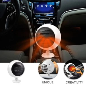 Car Heater Fan Electric Fast Heating Windshield Fog Remove Defrost Portable - Picture 1 of 7
