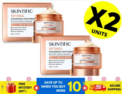 SKINTIFIC Retinol Skin Renewal Moisturizer Day Night Face Cream 30g ( X 2 ) - Image 1 of 4