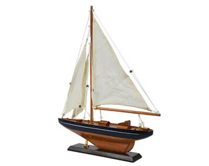 Segelboot Deko Maritim 30x43 cm Holz Dekofigur Segelschiff Holzboot Schiff - Bild 1 von 1