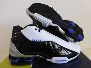 NIKE SHOX BB4 WHITE-BLACK-RACER BLUE SZ 8 RARE 2020! [AT7843-102] - Picture 1 of 5