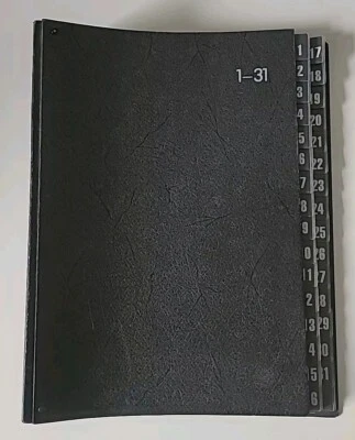 Pultordner, Sortiermappe, Wiedervorlagemappe, Hartpappe 1-31, 32 Fächer, schwarz - Bild 1 von 4