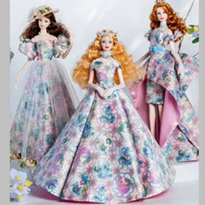Fashion Floral 1/6 Doll Clothes Evening Dress Outfits Wedding Ball Gown 11.5" - Picture 1 of 12