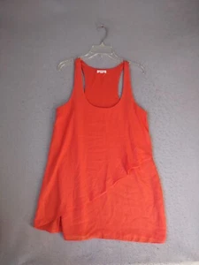 Silence Noise Womens Top Medium Orange Sleeveless Tank Solid Pullover Blouse - Picture 1 of 9